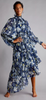 ADRIANNA PAPELL - Art Deco Shoulder Gown Blue - Designer Dress hire 