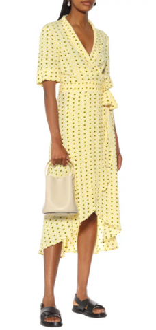 GANNI - Sunflower Wrap Dress - Designer Dress hire 