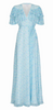 ADRIANNA PAPELL - Art Deco Shoulder Gown Blue - Designer Dress hire 