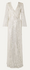 VICTORIA BECKHAM - White Collar Sequin Shirtdress - Designer Dress hire 
