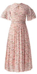 JOLIE MOI - Tina Floral Midi Dress Apricot - Designer Dress Hire