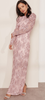SASS &amp; BIDE - Striped Sequin Gown - Designer Dress hire 