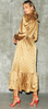 NEVER FULLY DRESSED - Gold Fern Midi Dress - Designer Dress hire