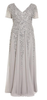 QUIZ CURVE - Curve Grey Sequin Maxi Dress - Designer Dress hire