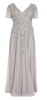 ADRIANNA PAPELL - Beaded Long Ivory Dress - Designer Dress hire 