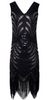 RO ROX - Pola 1920s Flapper Dress Black - Designer Dress hire