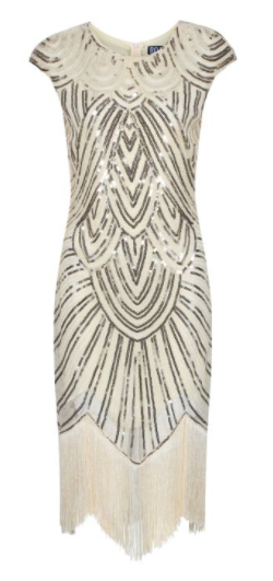 Gold flapper dress outlet uk