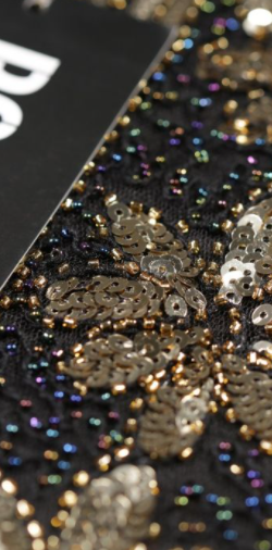 Gloria 1920s Flapper Dress Black