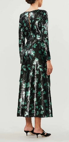 Self Portrait - Twist Leaf Sequin Dress - Designer Dress hire 