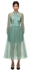 Self Portrait - Grid Sequin Midi Dress - Designer Dress Hire