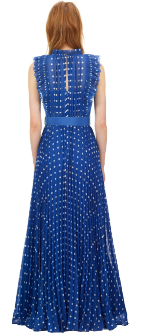 self portrait polka dot chiffon maxi dress Embellished polka-dot tiered gown in black - Self Portrait