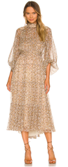 SHONA JOY - Ambar Tiered Midi Dress - Designer Dress Hire