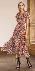 TEMPERLEY LONDON - Crochet Print Wrap Dress - Rent Designer Dresses at Girl Meets Dress