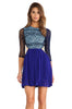 THREE FLOOR - Blue Lace Mini Dress - Designer Dress hire