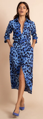 DANCING LEOPARD - Alva Midi Dress Leopard - Designer Dress Hire