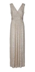 ARIELLA - Cardi Silver Maxi Dress - Designer Dress Hire