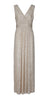 QUIZ - Nude Glitter Lace Maxi Dress - Designer Dress hire 