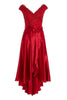 SILK FRED - Rose Ruched Dress Red - Designer Dress hire 