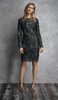 GINA BACCONI - Marzena Sequin Swirl Dress - Designer Dress hire