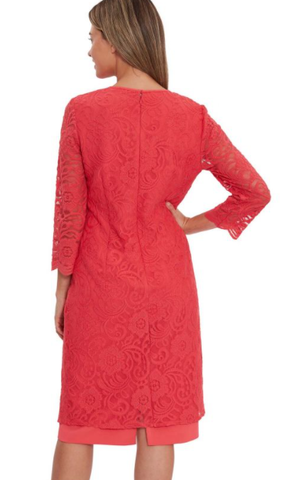 Gina bacconi red outlet lace dress