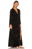 QUIZ CURVE - Curve Grey Sequin Maxi Dress - Designer Dress hire 