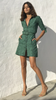 DANCING LEOPARD - Jonah Mini Dress Green Leopard - Designer Dress hire
