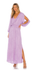 ADRIANNA PAPELL - Night Plum Floral Gown - Designer Dress hire