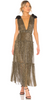 QUIZ - Nude Glitter Lace Maxi Dress - Designer Dress hire 