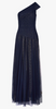 CHI CHI LONDON - Lace Navy Dip Hem Dress - Designer Dress hire 