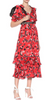 Self Portrait - Floral Printed Midi Dress - Designer Dress hire 