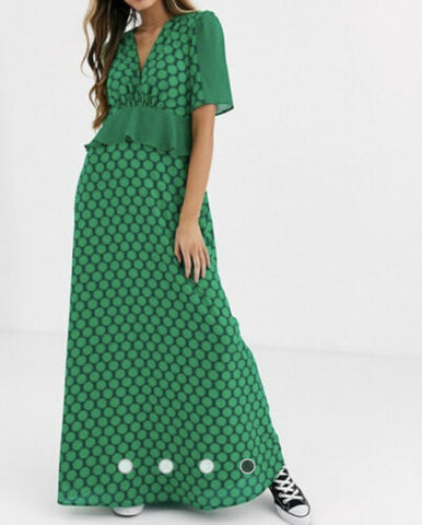 TWISTED WUNDER - Gloria Green Hexagon Dress - Designer Dress hire 