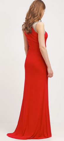 UNIQUE - Lipstick Red Gown - Designer Dress hire 