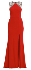 UNIQUE - Lipstick Red Gown - Designer Dress Hire