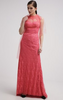 UNIQUE - Paula Melon Gown - Designer Dress hire