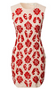 HOTSQUASH - Red Sequin Batwing Jumpsuit - Designer Dress hire