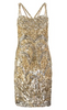 MARCHESA NOTTE - Metallic Navy Gold Ombre Dress - Designer Dress hire 