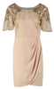 QUIZ - Black Rose Gold Bardot Dress - Designer Dress hire 