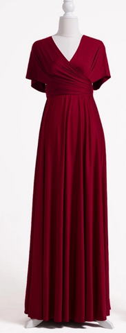 WILLOW &amp; PEARL - Willow Multiway Claret Dress - Designer Dress hire 