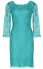 ELISE RYAN - Trim Cross Front Dress Blue - Designer Dress hire 