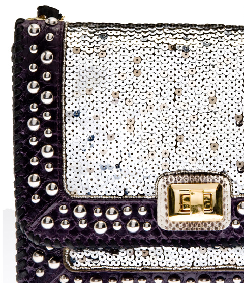 Studded Sequin Satchel