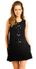 BCBGMAXAZRIA - Black Gold Tone Mini Dress - Designer Dress hire 