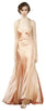 UNIQUE - Paula Melon Gown - Designer Dress hire 