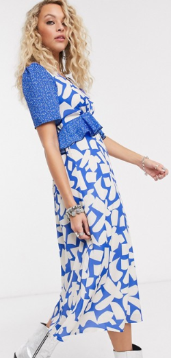 Abstract Midi Dress