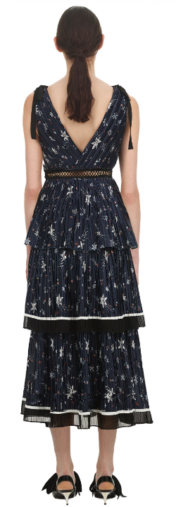 Self portrait hot sale star tiered dress