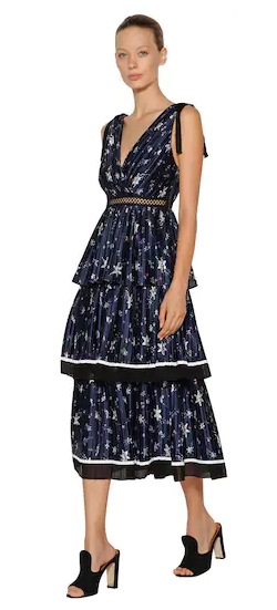 self portrait star midi dress self-portrait - STAR MESH MIDI DRESS / Shop https://tinyurl.com/yao8mkjm