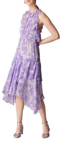 WHISTLES - Anne Lilac Print Dress - Designer Dress hire 