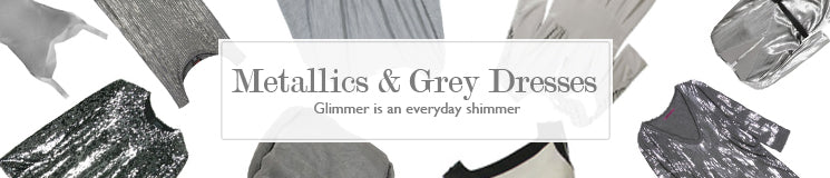 Hire Metallic and Grey Dresses for your upcoming events